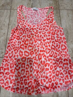 dELiA*s Neon Coral Leopard-Print Tank Top